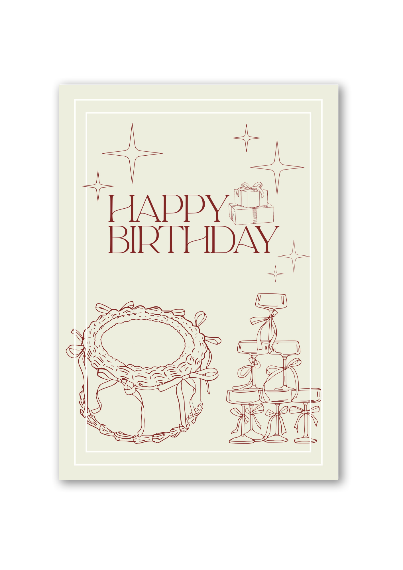 Birthday Card (Beige)
